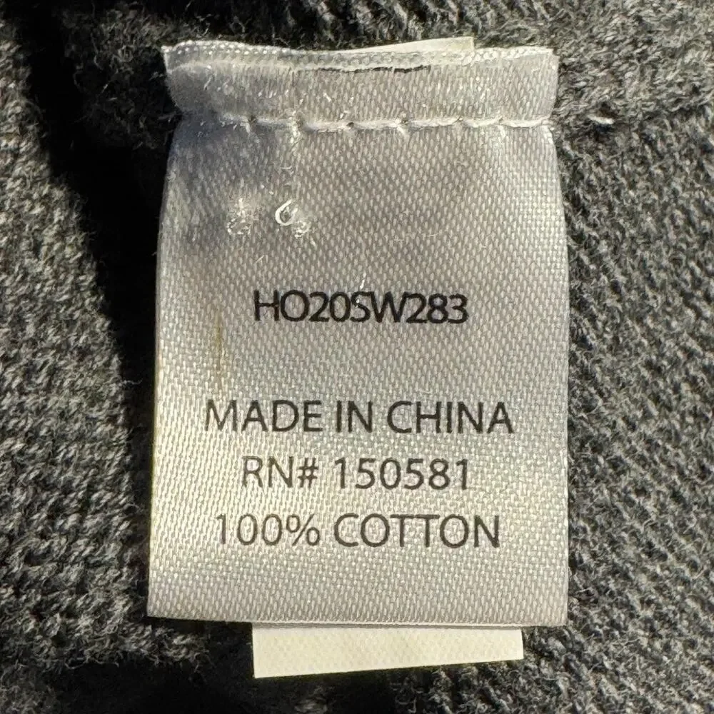 New Flag & Anthem Men's Gray Buttoned Neck Knitted Hoodie Sweater Size Small NWT